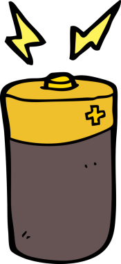 bir insan tarafından çizilmiş karikatür bataryası