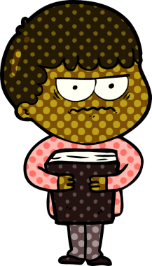 Bir insan tarafından çizilmiş rahatsız bir adam.