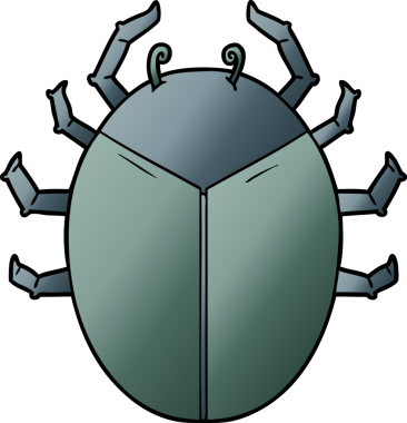 Bir insan tarafından çizilmiş dev böcek çizgi filmi.