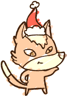 Bir insan tarafından çizilen Noel Köpeği Tebeşiri