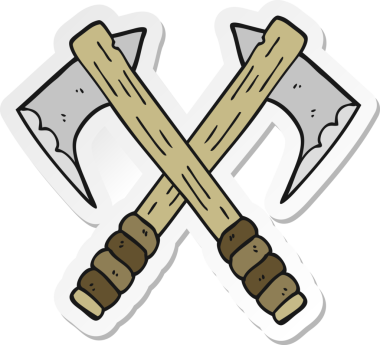 Bir insan tarafından çizilmiş bir karikatür etiketi.