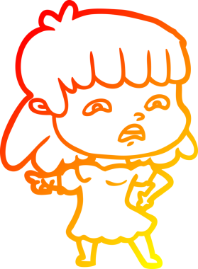 İnsan tarafından çizilmiş endişeli bir karikatür çizimi.