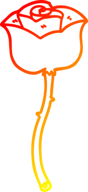 Bir insan tarafından çizilen çizgi filmin sıcak gradyan çizimi