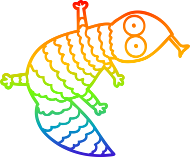 gökkuşağı gradyan çizgi çizimi bir insan tarafından çizilmiş bir kertenkele