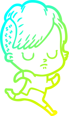 Bir insan tarafından çizilmiş bir karikatür kadın çizimi.