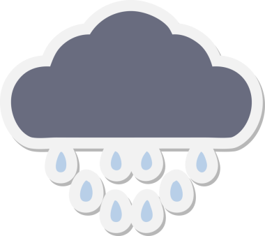 Bir insan tarafından çizilmiş fırtına bulutu etiketi