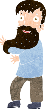 Bir insan tarafından çizilmiş el çizimi karikatür