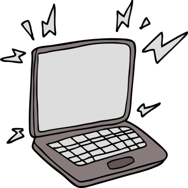 bir insan tarafından çizilmiş dizüstü bilgisayar