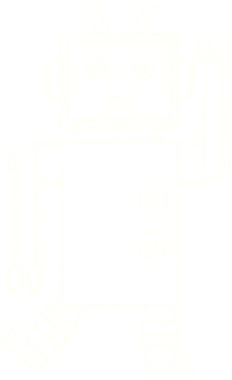 Bir insan tarafından çizilen robot tebeşiri.