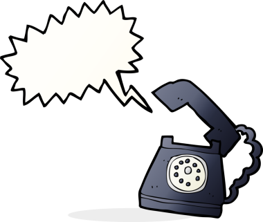 bir insan tarafından çizilmiş konuşma balonlu telefon çalan çizgi film.