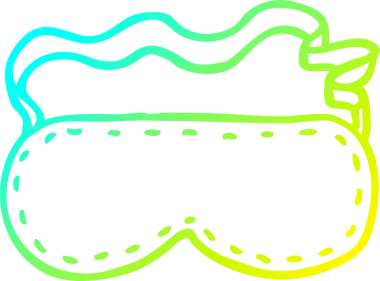 Bir insanın çizdiği uyku maskesinin soğuk gradyan çizgisi.