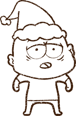 Bir insan tarafından çizilmiş Noel Adamı Kömürü