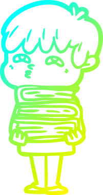 Bir insan tarafından çizilmiş soğuk gradyan çizgi çizimi.