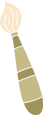 Bir insan tarafından çizilmiş garip bir karikatür fırçası.