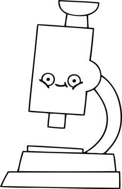 Bir insan tarafından çizilmiş bir mikroskop çizimi