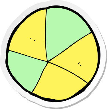 Bir insan tarafından çizilmiş bir çizgi film topunun etiketi.