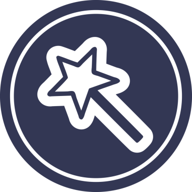 sihirli dairesel simge bir insan tarafından çizilmiş