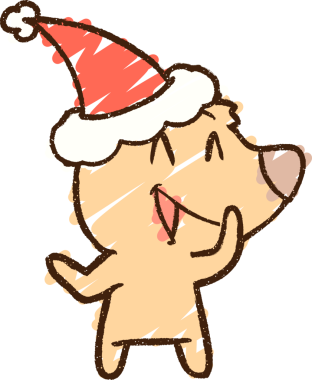 Bir insan tarafından çizilmiş Noel Ayısı Tebeşiri