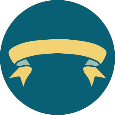 Bir insan tarafından çizilmiş bir pankartın ikonik dövme şekli