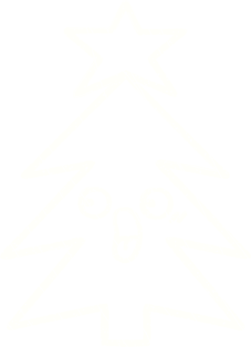 Bir insan tarafından çizilmiş Noel Ağacı Tebeşiri