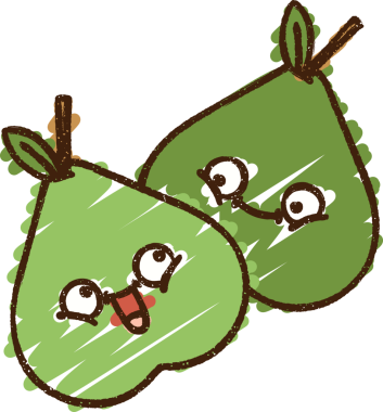 Bir insan tarafından çizilen Mutlu Armutlar Tebeşiri