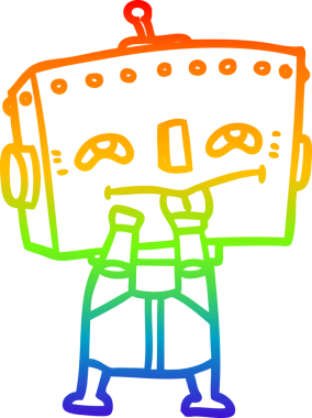 gökkuşağı gradyan çizgisi bir insan tarafından çizilmiş robot çizgi