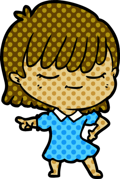 Bir insan tarafından çizilmiş karikatür kadın.