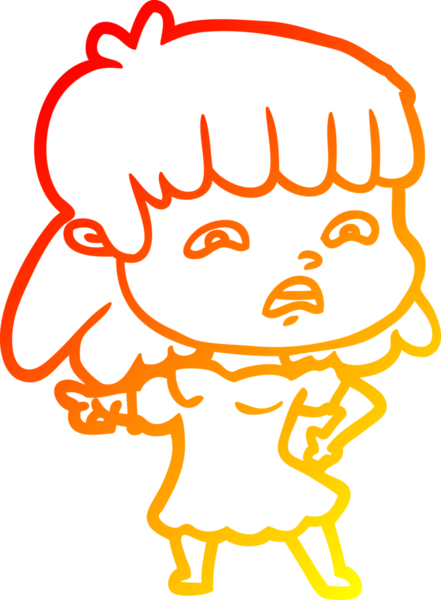 İnsan tarafından çizilmiş endişeli bir karikatür çizimi.