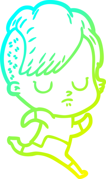 Bir insan tarafından çizilmiş bir karikatür kadın çizimi.