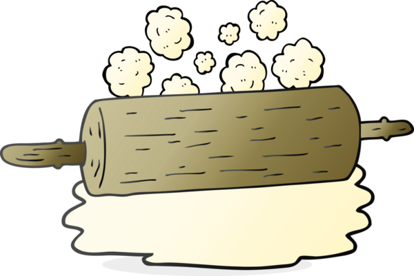 Bir insan tarafından çizilmiş karikatür merdanesi.