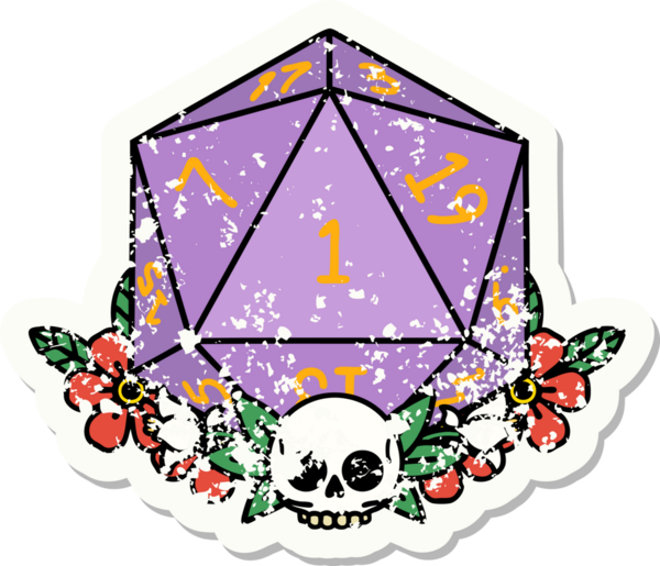 Doğal bir zarın grunge sticker 'ı bir insan tarafından çizilmiş çiçek elementleriyle yuvarlanıyor.