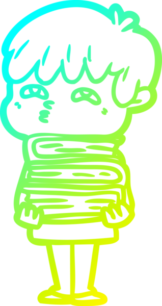 Bir insan tarafından çizilmiş soğuk gradyan çizgi çizimi.