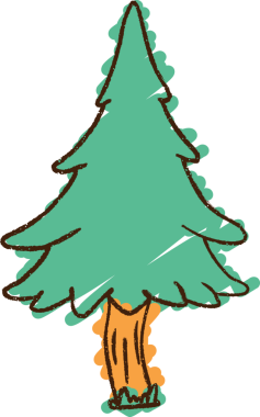 Bir insan tarafından çizilen Ağaç Tebeşiri