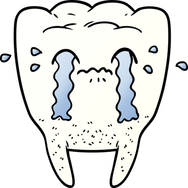 Çizgi film dişleri bir insan tarafından çizilmiş