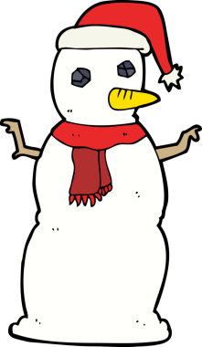 bir insan tarafından çizilmiş kardan adam çizgi filmi