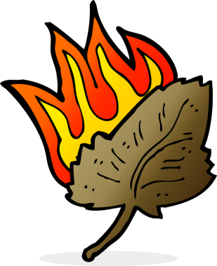 Bir insan tarafından çizilmiş kuru yaprak sembolü.