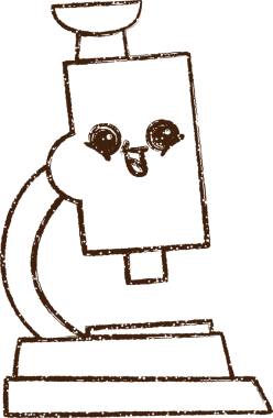 Bir insan tarafından çizilmiş mikroskop Kömür Çizimi