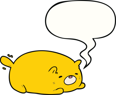 Bir insan tarafından çizilmiş tatlı bir çizgi film kedisi.