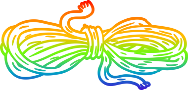 Bir insan tarafından çizilmiş bir karikatür ipinin gradyan çizimi