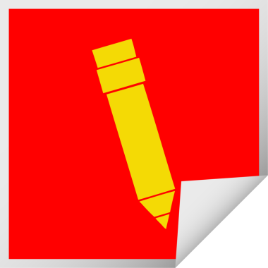 Bir insan tarafından çizilmiş kare soyulmuş garip karikatür kalemi.