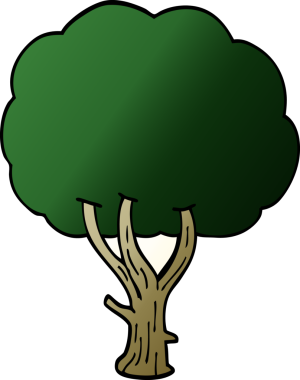 Bir insan tarafından çizilmiş karalama ağacı.