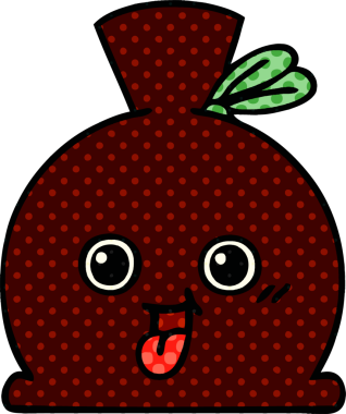 Bir insan tarafından çizilmiş bir çuval karikatürü.