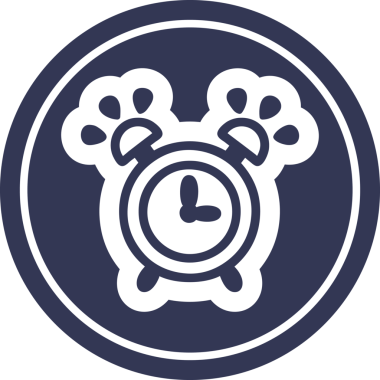 Çalan çalar saat dairesel simgesi bir insan tarafından çizildi