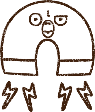 Bir insan tarafından çizilmiş mıknatıs kömürü