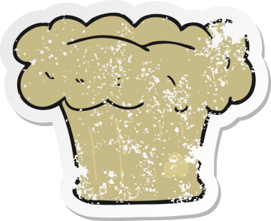 Bir insan tarafından çizilmiş bir somun ekmeğin gerilmiş yapıştırması.