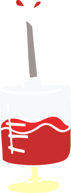 Bir insan tarafından çizilmiş bir kan örneği karalaması.