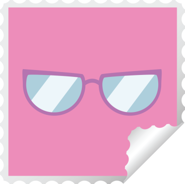 Bir insan tarafından çizilmiş grafiksel kare çıkartma damgası