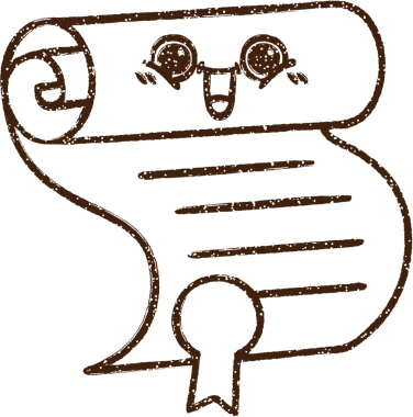 Bir insan tarafından çizilmiş Sertifika Kömürü Çizimi