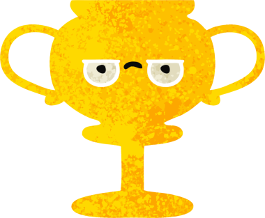 Bir insan tarafından çizilmiş bir kupanın retro illüstrasyon tarzı karikatürü