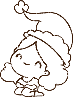 Bir insan tarafından çizilen Noel Kadını Kömür Çizimi